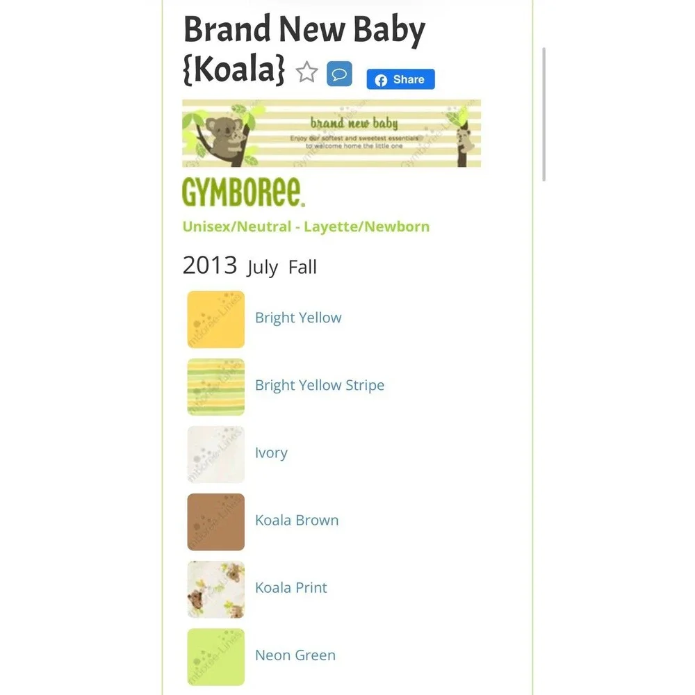 Gymboree brand new baby line koala cotton reversible blanket